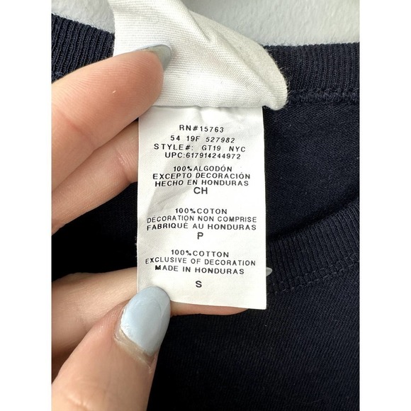 VTG Champion Embroidered Big "C" Short Sleeve Heritage T-Shirt Navy Men's Sz Sm - Picture 6 of 7